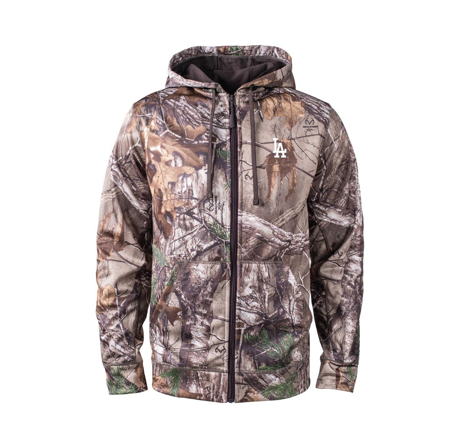 Men's Camo Los Angeles Dodgers Trophy Realtree Full-Zip Hoodie