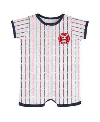 Baby Boys and Girls White St. Louis Cardinals Ball Hitter Romper