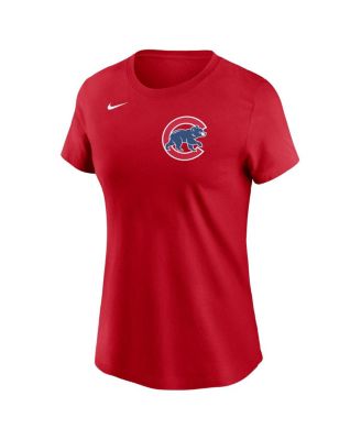 Women's Red Chicago Cubs Wordmark T-Shirt