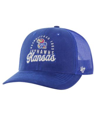 Men's Royal Kansas Jayhawks Pitstop Trucker Adjustable Hat