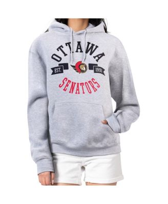 Women's Heather Gray Ottawa Senators City Graphic Fleece Pullover Hoodie