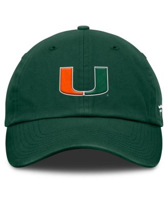 Men's Green Miami Hurricanes Squad Club Adjustable Hat