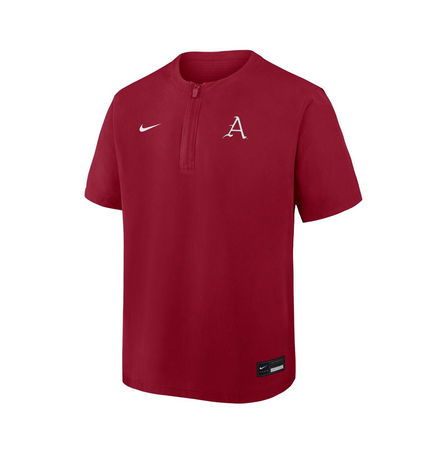Nike Men's Cardinal Arkansas Razorbacks Dri-FIT Quarter-Zip Windshirt — фото 2
