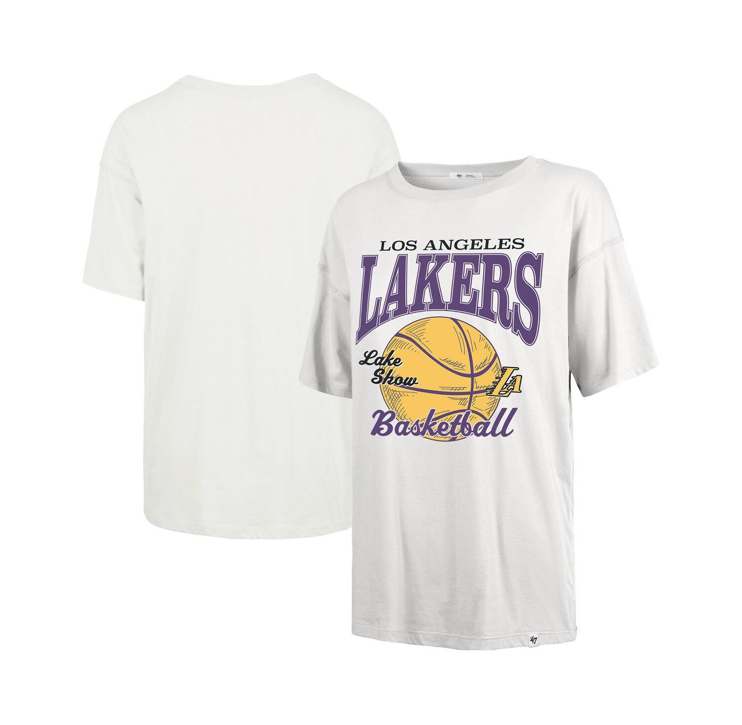 Women's White Los Angeles Lakers City Edition Down Court Sadie T-Shirt