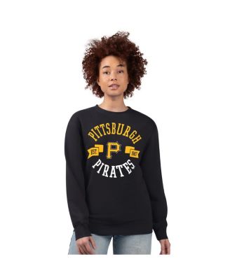 Women's Black Pittsburgh Pirates Team Logo Fleece Pullover Sweatshirt