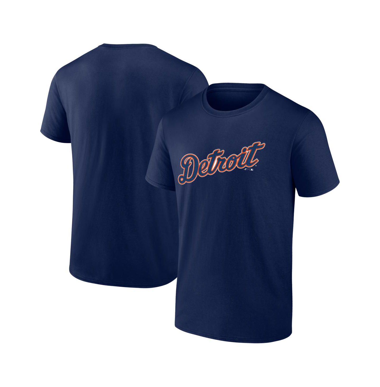 Мужская футболка Logo Athletic Navy Detroit Tigers Wordmark — фото 1
