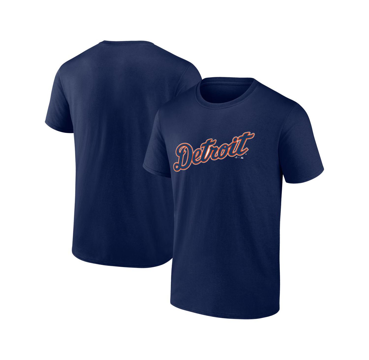 Men's Navy Detroit Tigers Wordmark T-Shirt