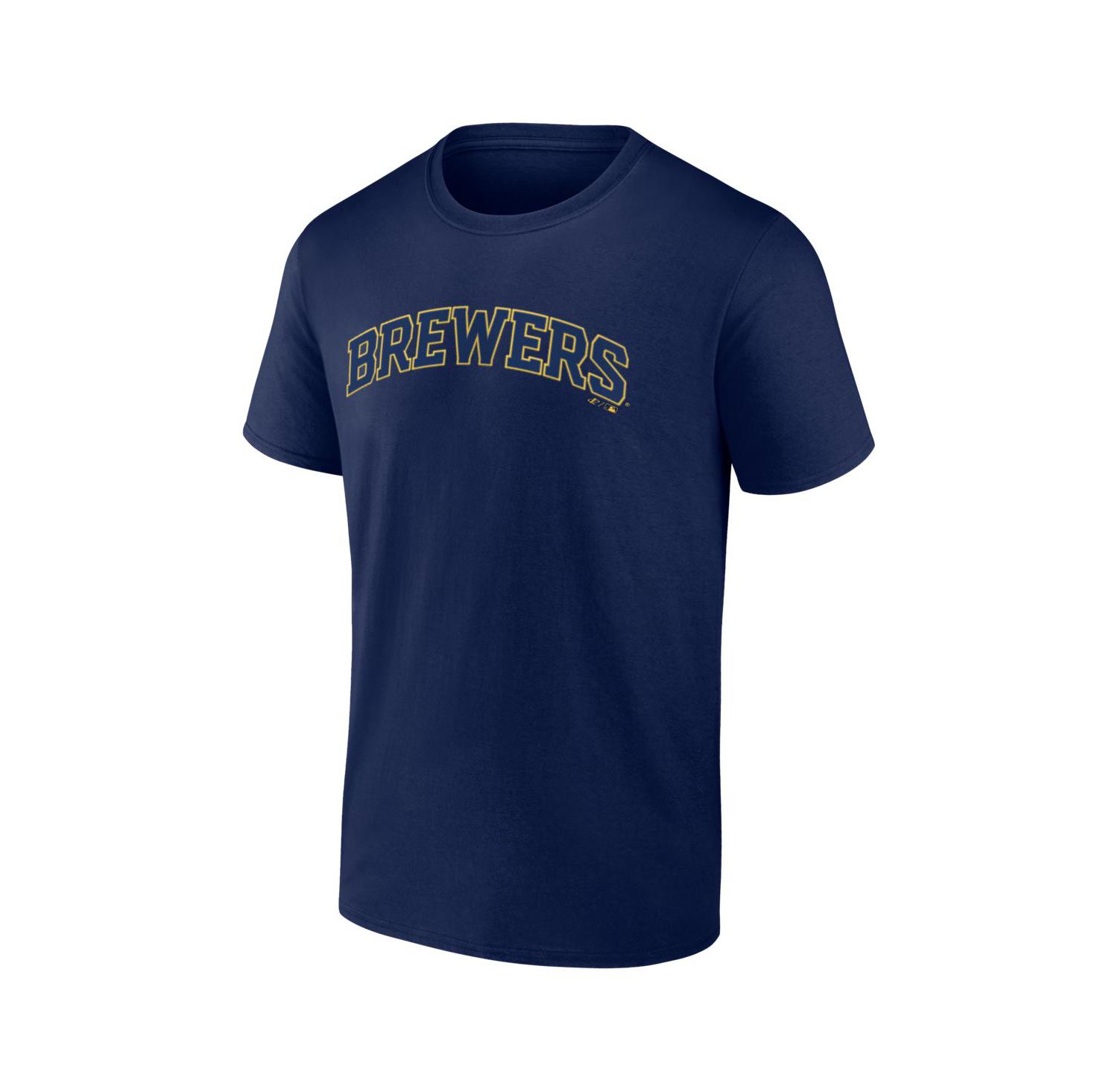 Men's Navy Milwaukee Brewers Wordmark T-Shirt