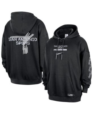 Men's Black San Antonio Spurs Courtside Club Premium Hoodie