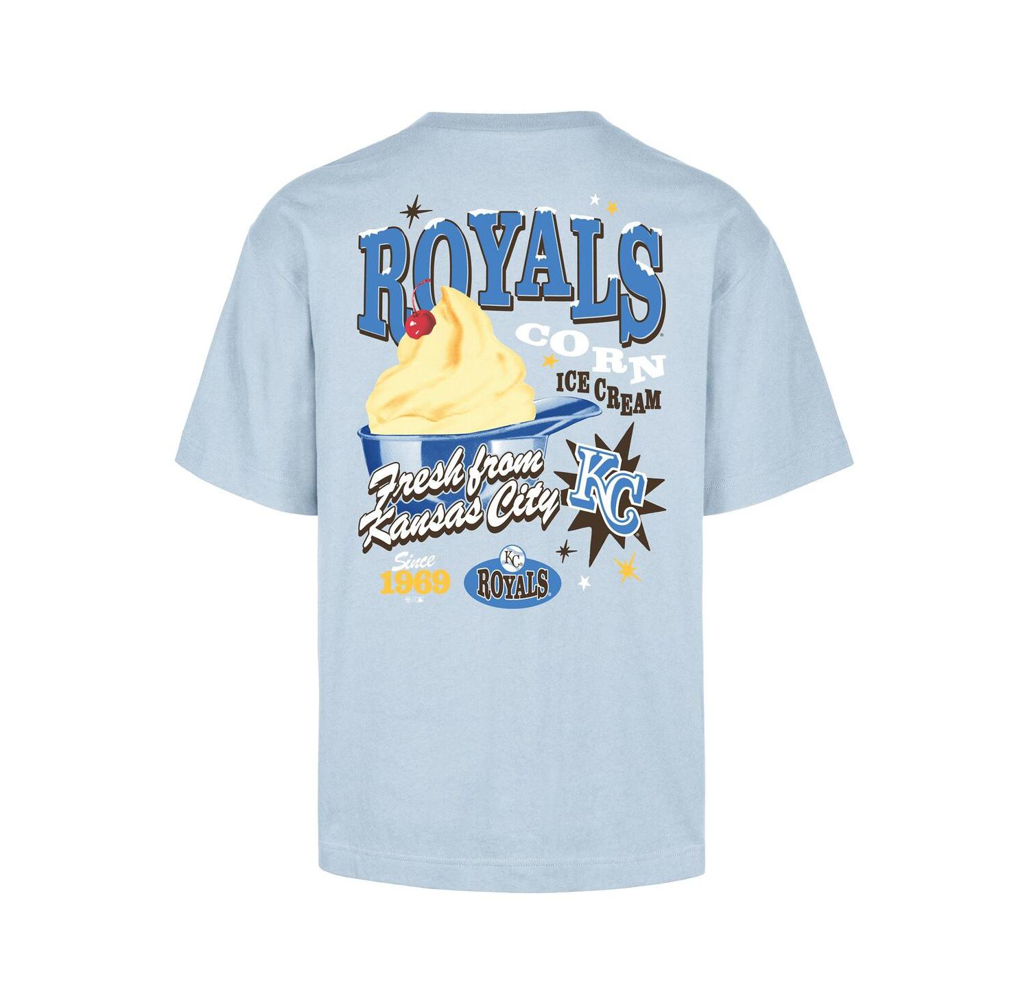 Men's Light Blue Kansas City Royals Ice Cream Parlor Foundation T-Shirt