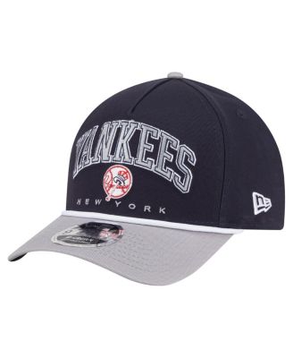 Men's Navy/Gray New York Yankees Arch 9FORTY A-Frame M-Crown Adjustable Hat