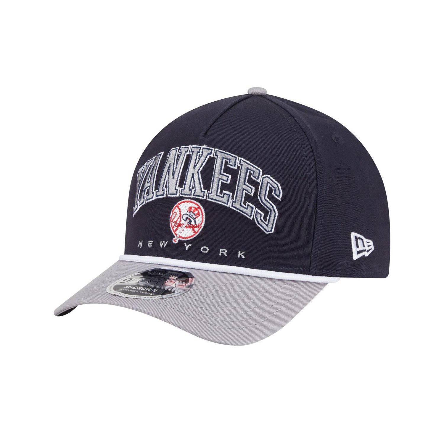 Men's Navy/Gray New York Yankees Arch 9FORTY A-Frame M-Crown Adjustable Hat