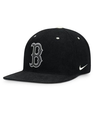 Men's Black Boston Red Sox Pro Corduroy Structured Snapback Hat