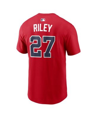 Men's Austin Riley Red Atlanta Braves Home Name & Number T-Shirt