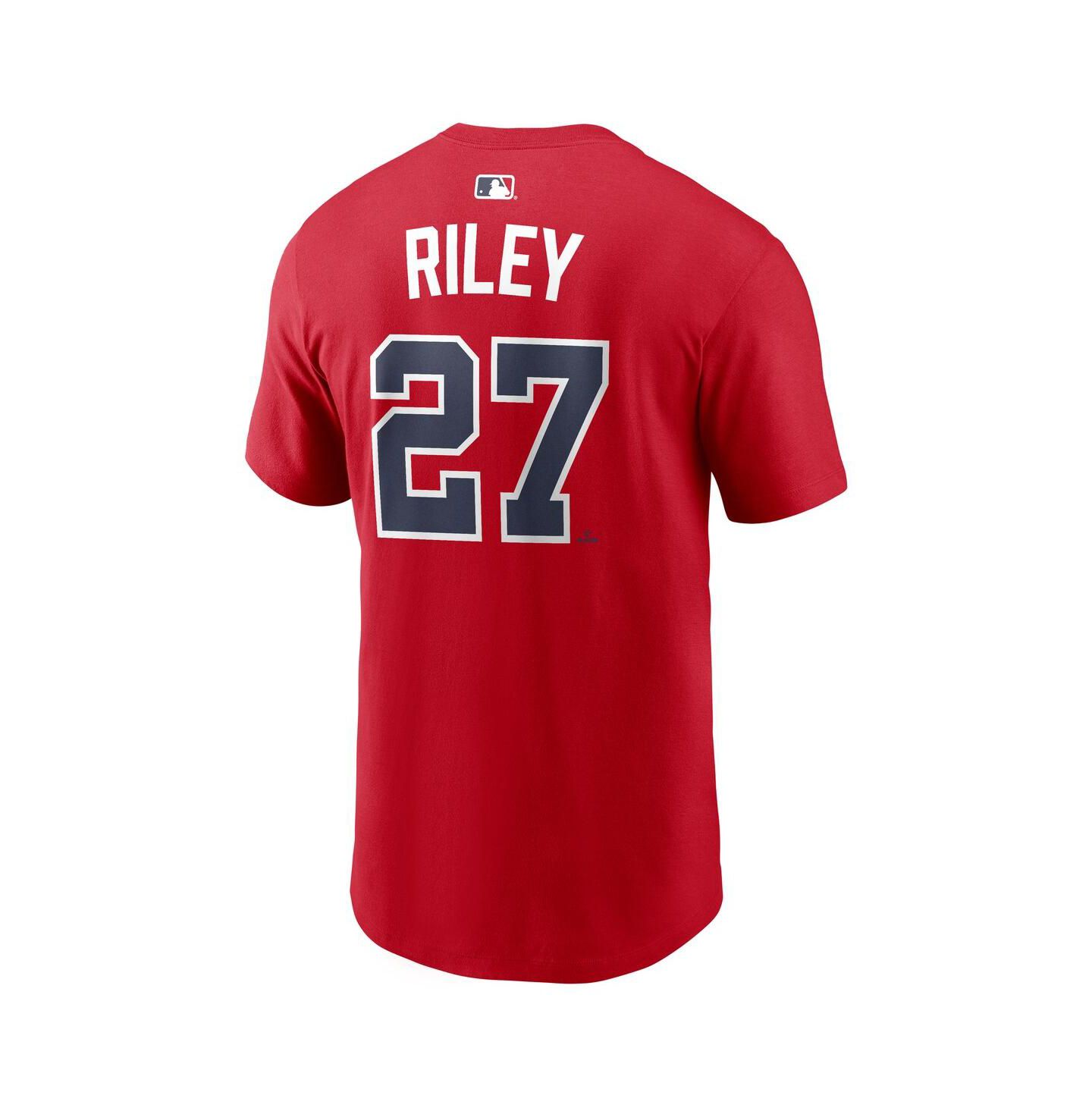 Мужская футболка Nike Austin Riley Red Atlanta Braves Home Name & Number — фото 3
