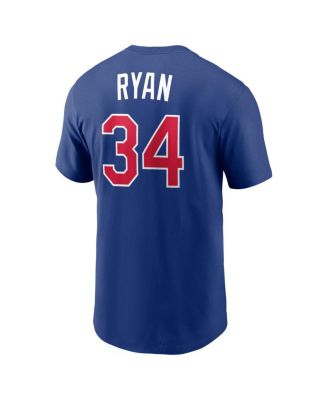 Men's Nolan Ryan Royal Texas Rangers Cooperstown Collection Name & Number T-Shirt
