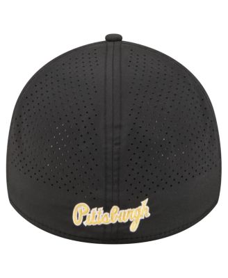 Men's Black Pittsburgh Pirates 39THIRTY A-Frame Perforated Flex Hat