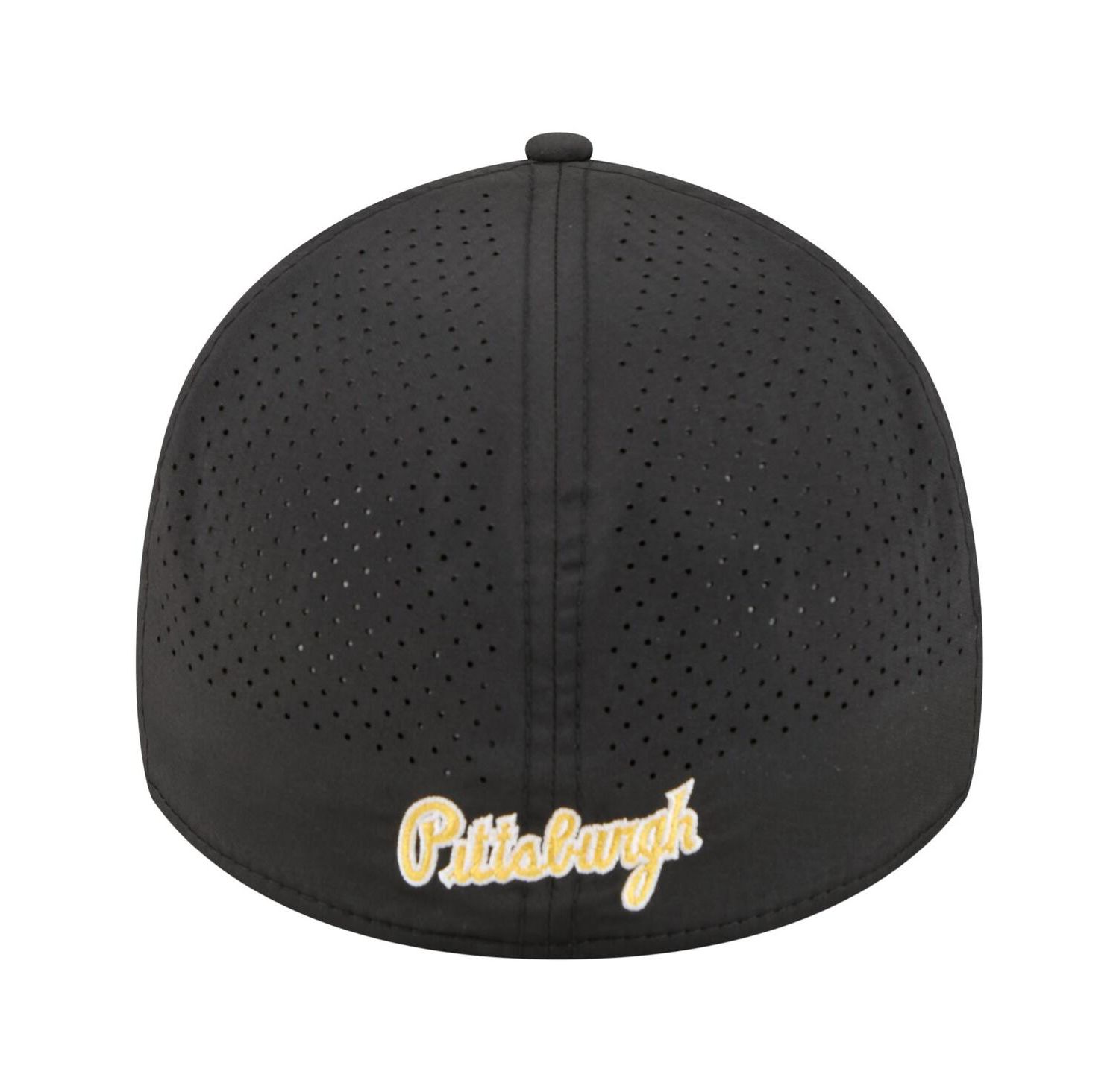 Men's Black Pittsburgh Pirates 39THIRTY A-Frame Perforated Flex Hat