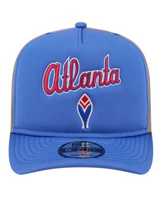 Men's Royal Atlanta Braves Vintage Arched Foam Front 9FIFTY A-Frame Adjustable Trucker Hat