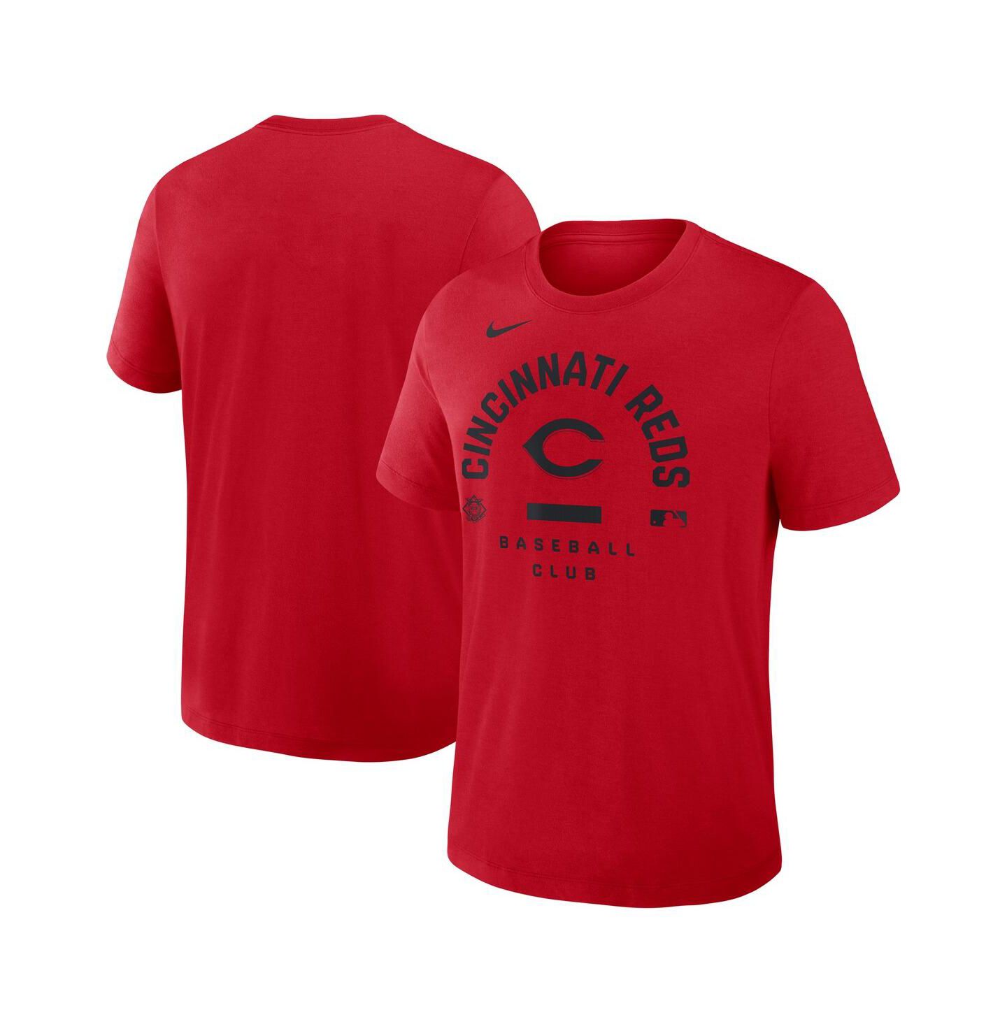 Мужская футболка Nike Red Cincinnati Reds Authentic Collection Early Work Tri-Blend Dri-FIT — фото 1