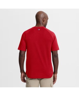 Men's Red Philadelphia Phillies Authentic Collection Batting Practice Pre-Game Raglan Dri-FIT T -Shirt