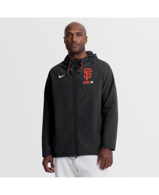 Men's Black San Francisco Giants Authentic Collection Raglan Therma-FIT Full-Zip Hooded Jacket