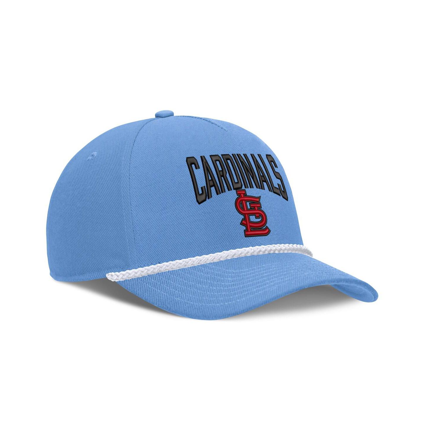Мужская кепка Nike Light Blue St. Louis Cardinals Cooperstown Rise Adjustable Hat — фото 3