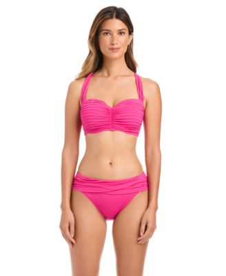 Bleu Rod Beattie Shirred Underwire D-Cup Bikini Top 