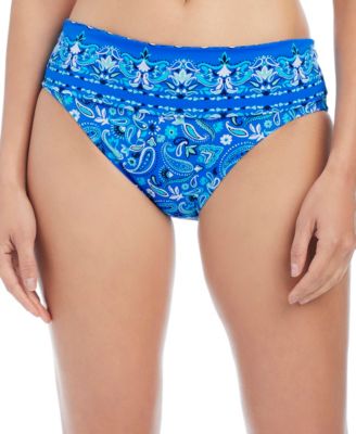 Women's Printed Fold Over Swim Bottoms