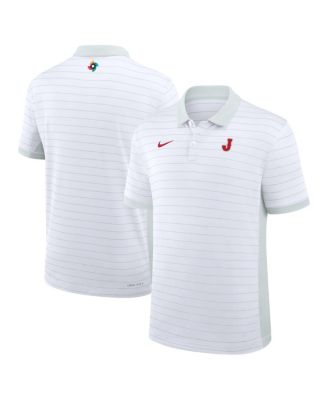 Men's White Japan Baseball 2026 World Baseball Classic Victory Striped Dri-FIT Polo Shirt