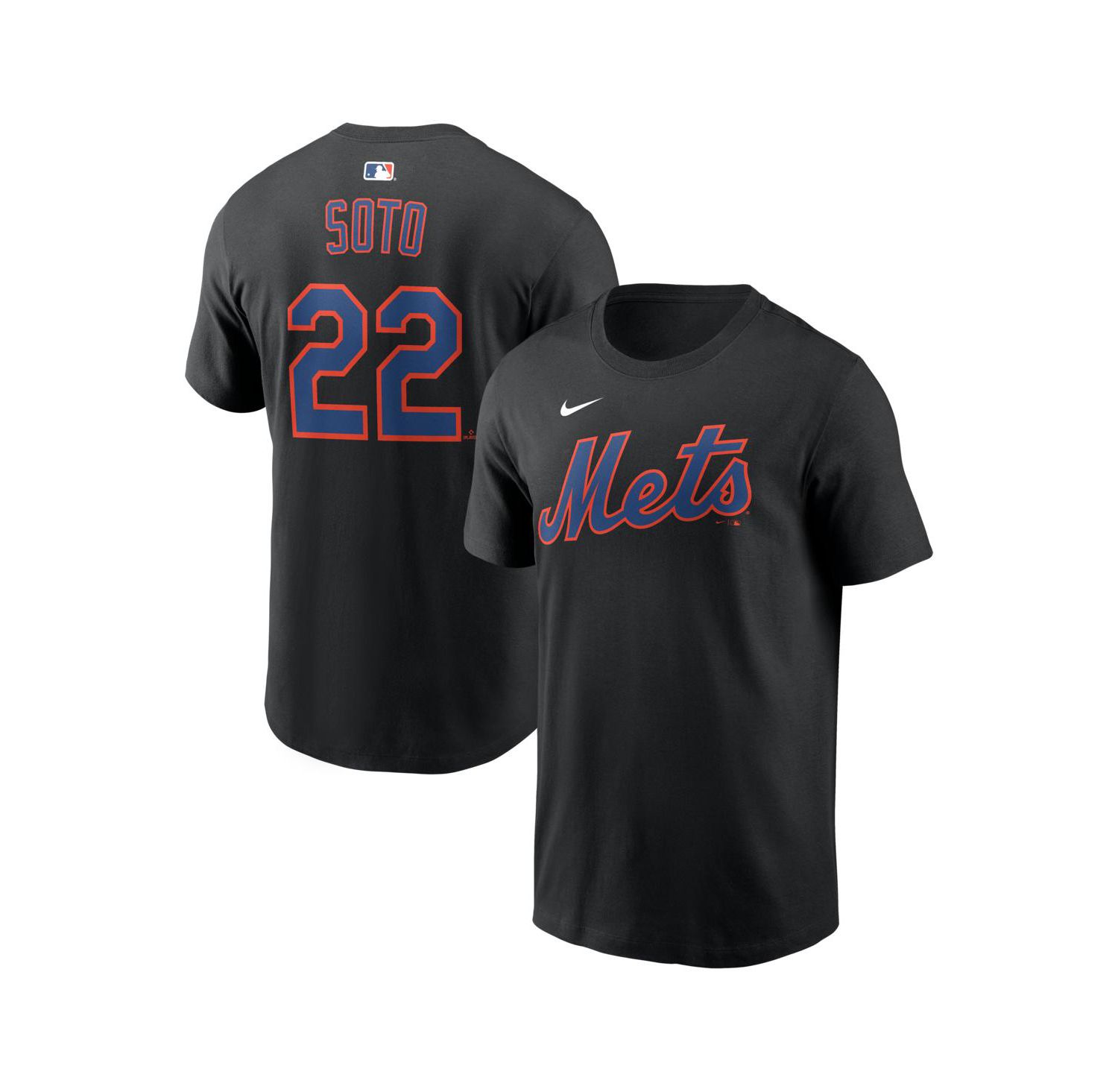 Men's Juan Soto Black New York Mets Home Name & Number T-Shirt
