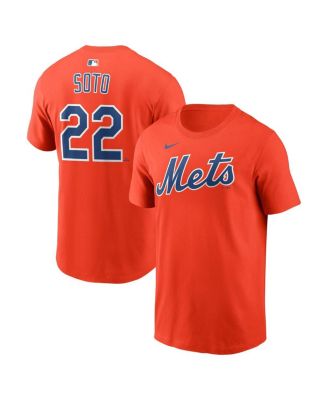 Men's Juan Soto Orange New York Mets Name & Number T-Shirt