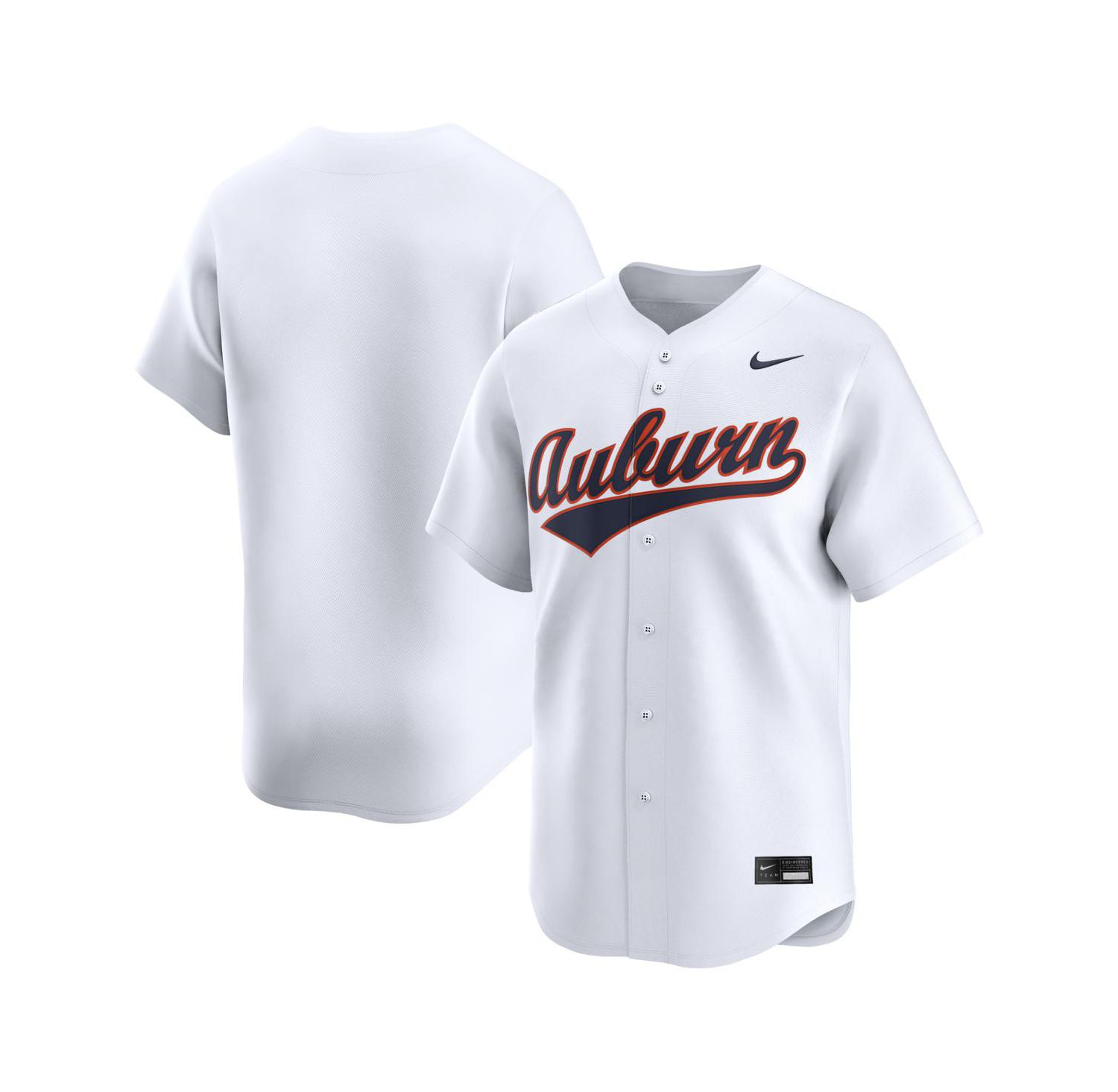 Men's White Auburn Tigers Home Limited Baseball Jersey