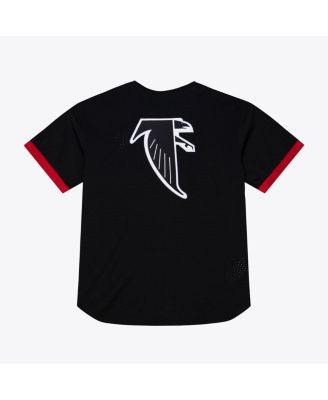 Men's Black Atlanta Falcons Head Coach Mesh Full-Button Fashion Jersey