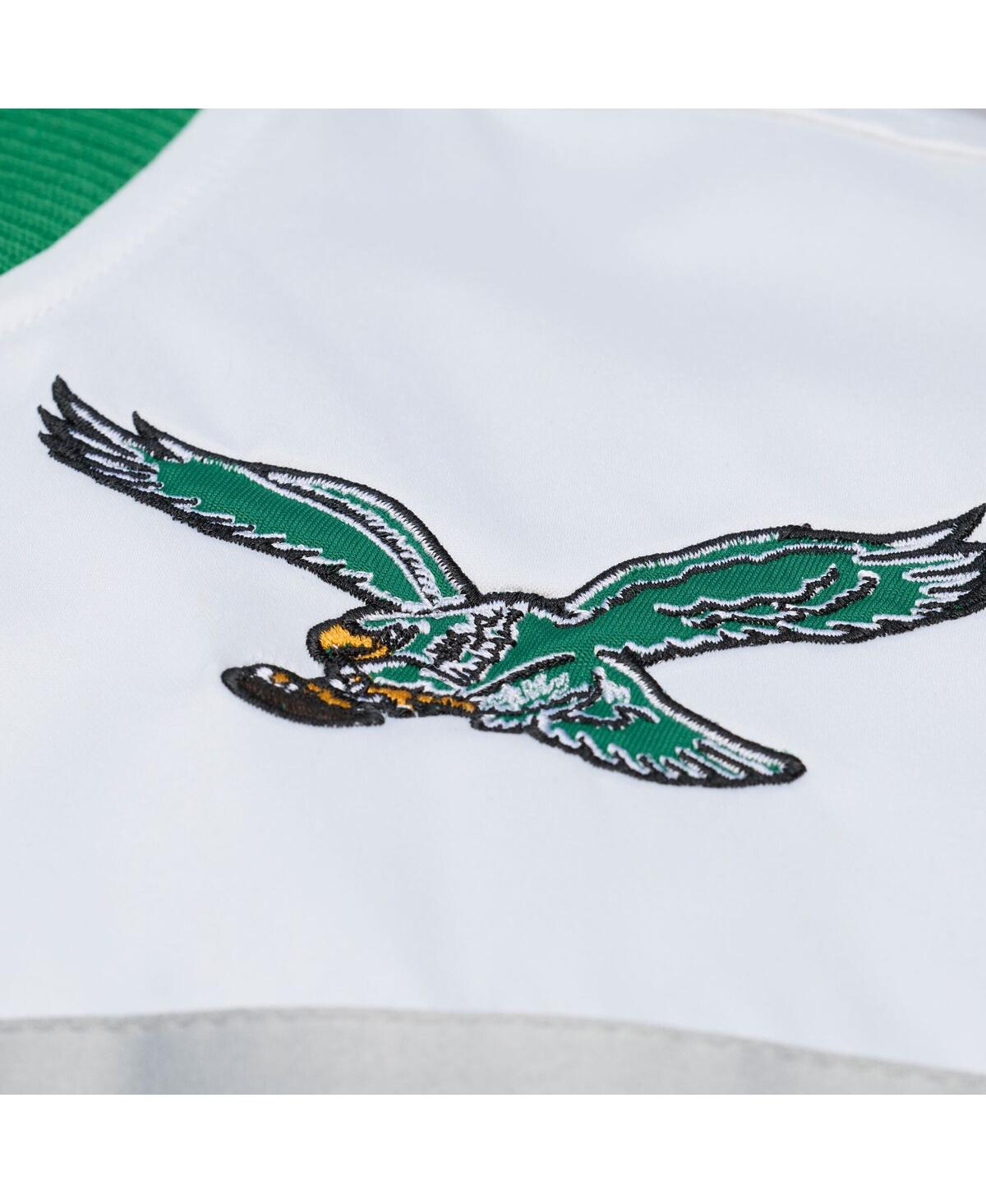 Mitchell & Ness Men's Kelly Green Philadelphia Eagles Head Coach Lightweight Full-Snap Satin Jacket