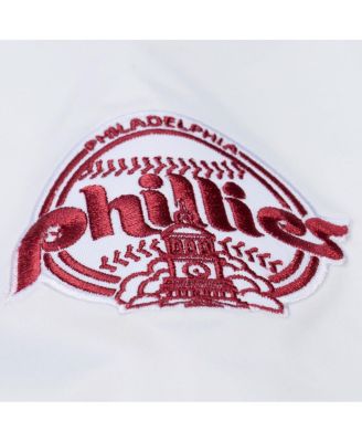 Men's White Philadelphia Phillies Cooperstown Collection Arctic Lightweight Satin Full-Snap Jacket