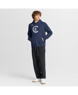Men's Navy Chicago Cubs Cooperstown Collection Logo Club Hoodie
