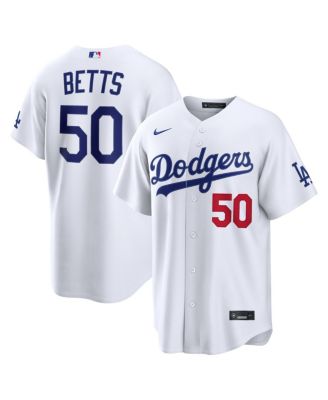 Men's Mookie Betts White Los Angeles Dodgers Home Stadium Jersey