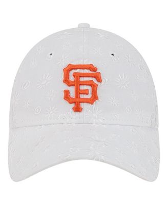 Women's White San Francisco Giants Floral Mesh 9TWENTY Adjustable Hat