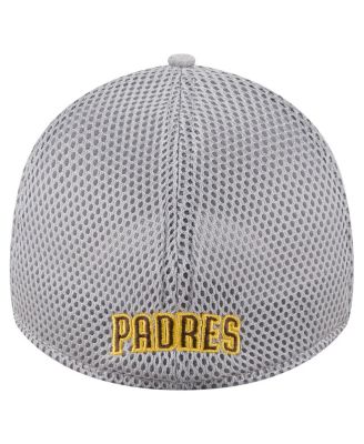 Men's Gray San Diego Padres Visor Paint Splatter 39THIRTY Flex Hat