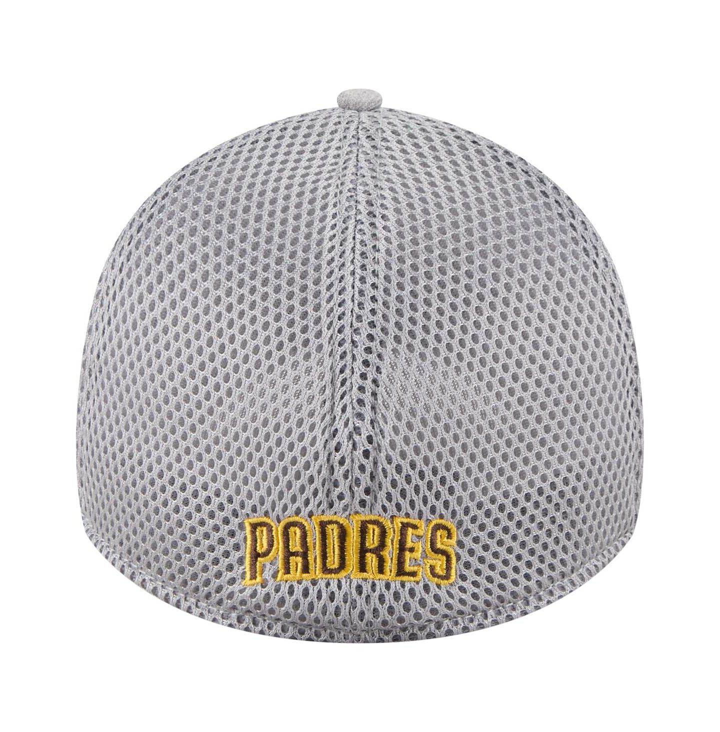 Мужские козырьки New Era Gray San Diego Padres Paint Splatter 39THIRTY Flex Hat — фото 4