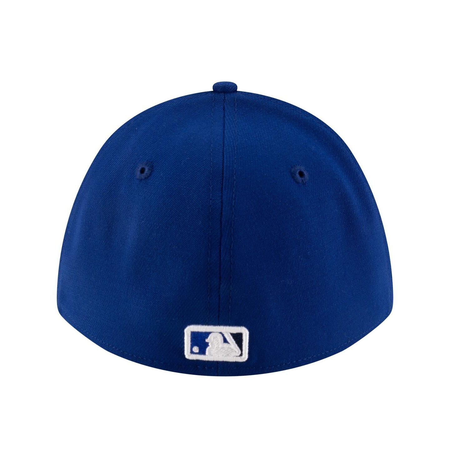Мужская кепка New Era White/Royal Toronto Blue Jays Player Replica 39THIRTY M-Crown Flex Hat — фото 4