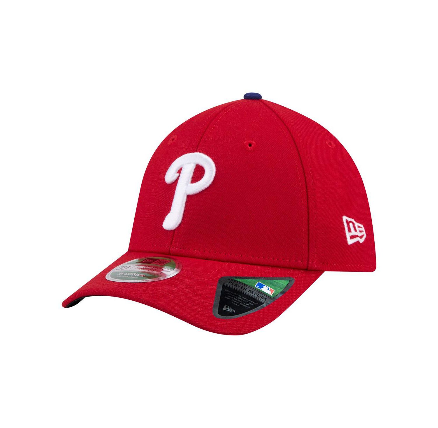 Men's Red Philadelphia Phillies Player Replica 39THIRTY M-Crown Flex Hat