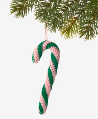 Merry Magic Knitted Candy Cane Ornament