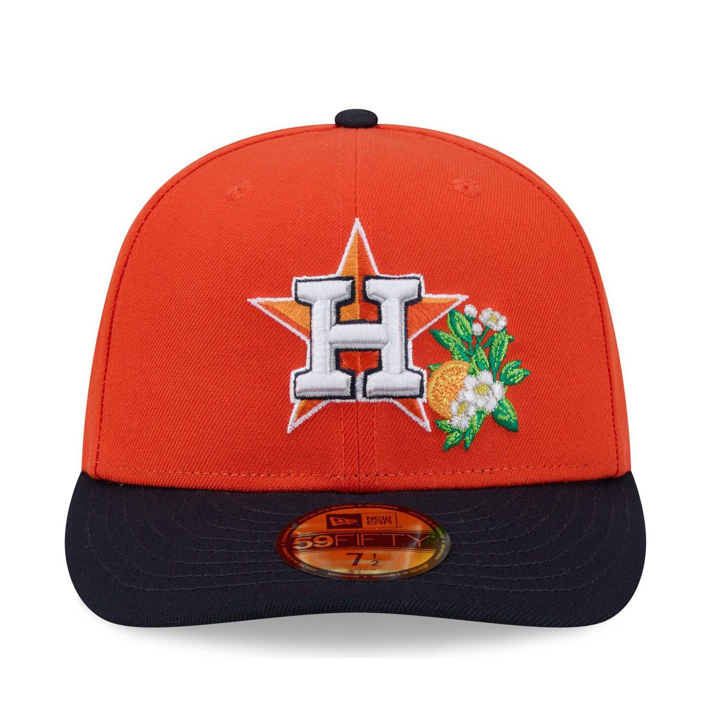 Мужская кепка New Era Orange/Navy Houston Astros 2026 Spring Training 59FIFTY Fitted Hat — фото 2