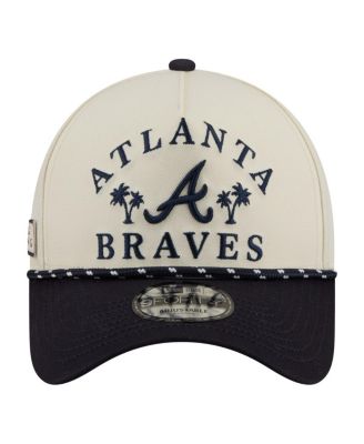 Men's Cream Atlanta Braves 2026 Spring Training Fan Pack Rope A-Frame 9FORTY Adjustable Hat