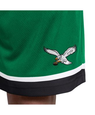 Men's Kelly Green Philadelphia Eagles Throwback Power Play Mesh Shorts