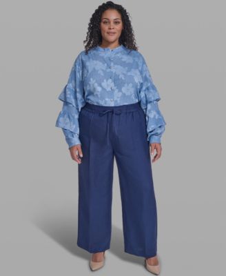 Plus Size Mid-Rise Pull-On Pants