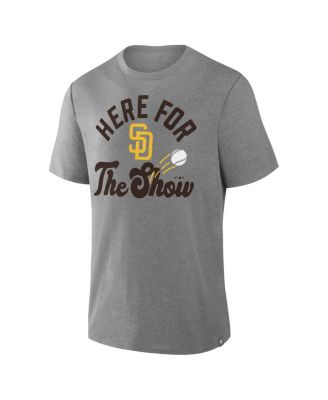 Men's Heather Gray San Diego Padres Nostalgia Tri-Blend T-Shirt