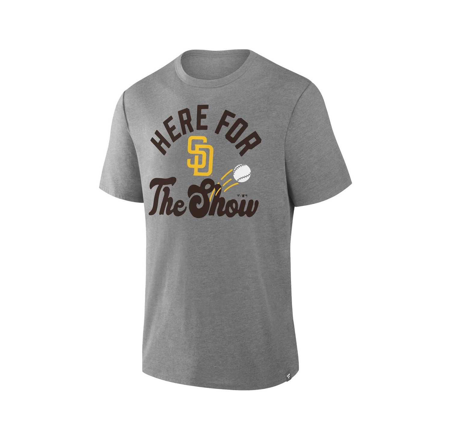 Men's Heather Gray San Diego Padres Nostalgia Tri-Blend T-Shirt